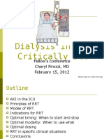 Dialysis in Critically Ill