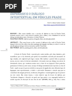 Ekphrasis e o Diálogo Intertextual Em Péricles Prade