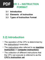 Chapter 3 - Instruction Format