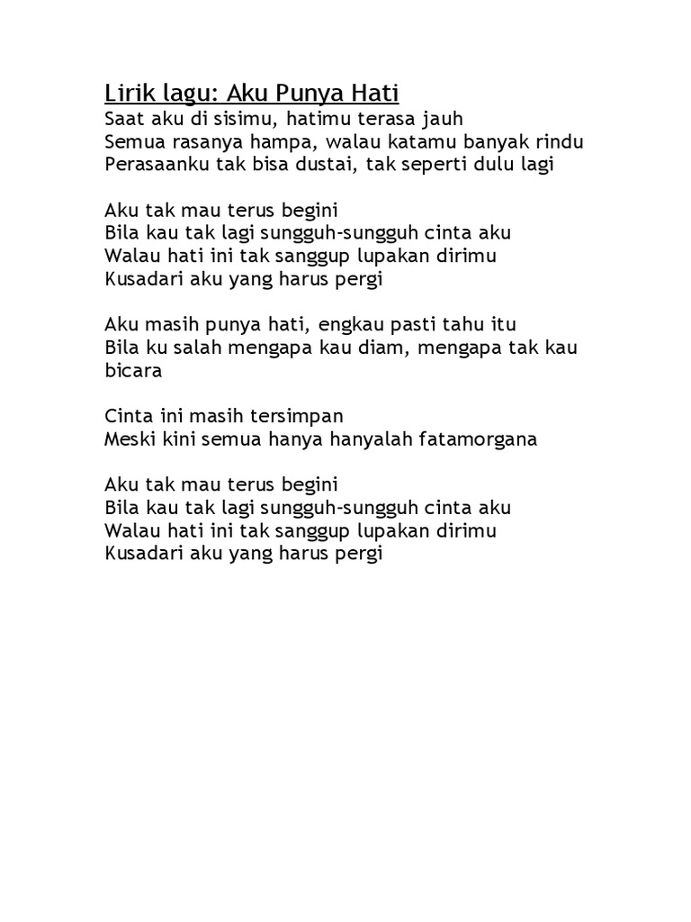 Kahitna Rahasia Cintaku Lirik Lirik Lagu Kahitna | PDF