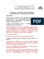 ATIVIDADE NÍVEIS DE ESCRITA Com Respostas