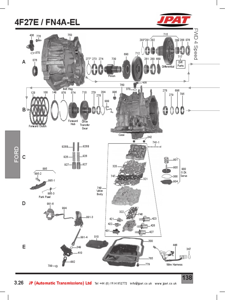 33 Ford 3D 4F27E FN4A-EL FNR5 PDF | PDF | Transmission (Mechanics ...