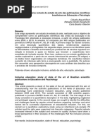 Estado da  Arte Educação e Psicologia