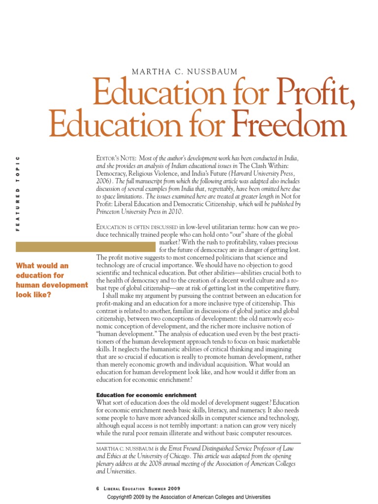 article about free education