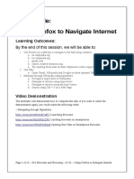 Task Guide: Using Firefox To Navigate Internet: Learning Outcomes