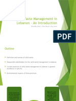 Solid Waste Management in Lebanon Introduction Assignmnt 1