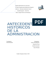 Antecedentes de La Administracion