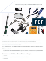 Ferramentas essenciais para reparação eletrônica na bancada