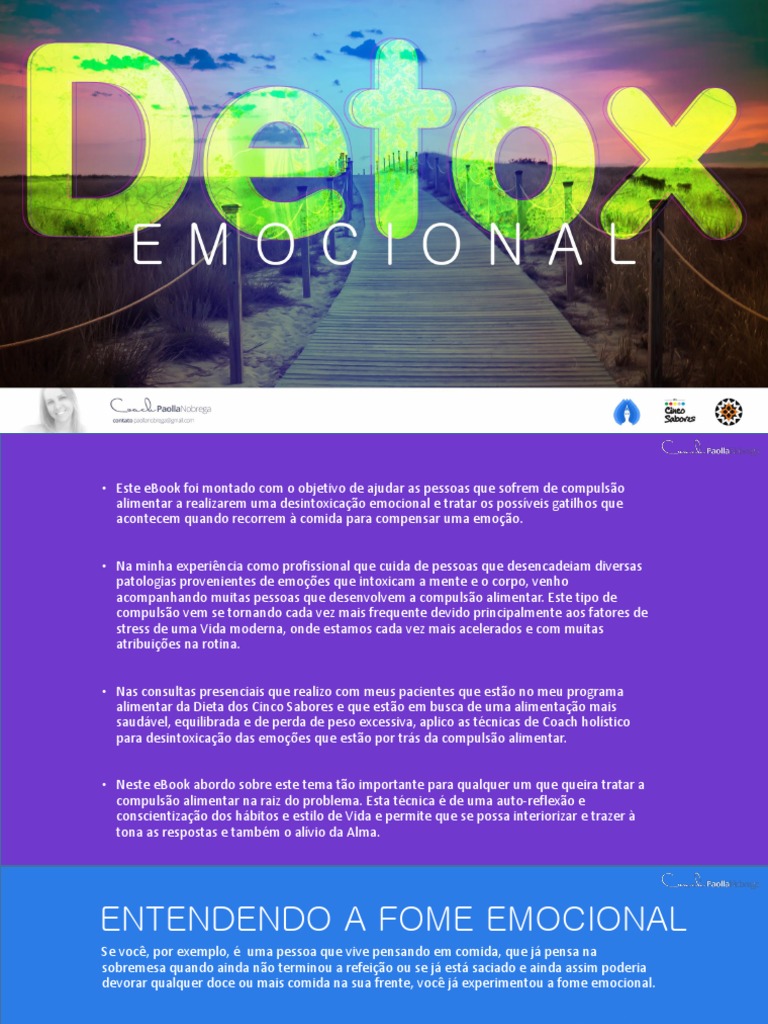 Livro PDF Detox e Reflexao Emocional Da Fome | Sentimento | Emoções