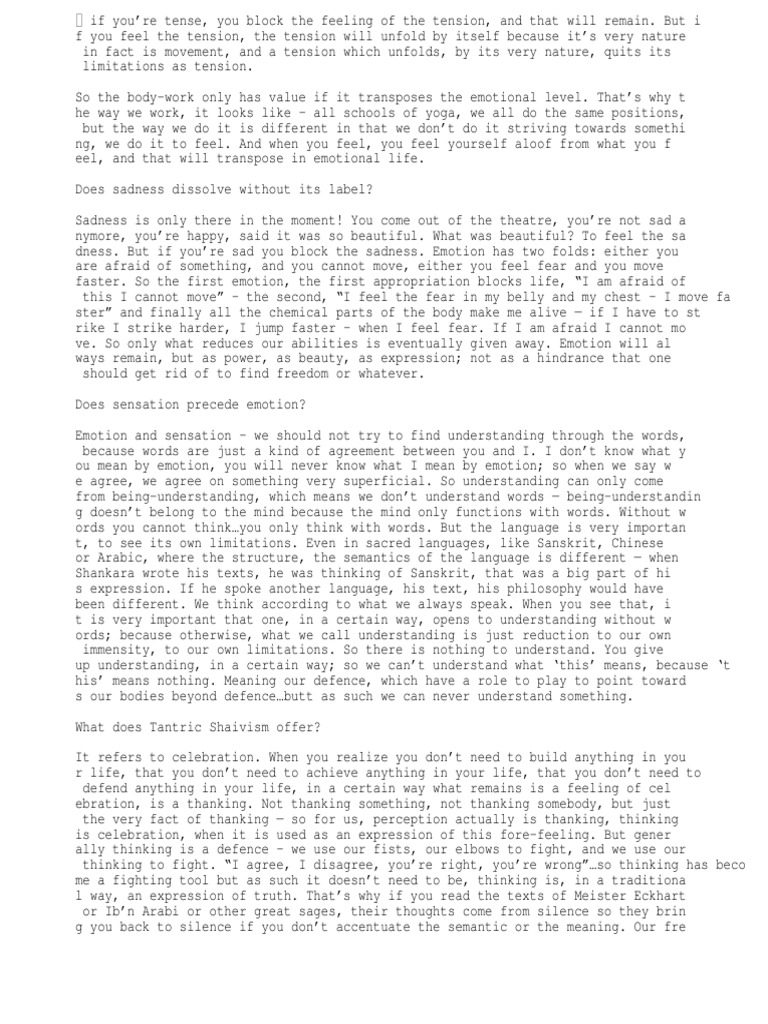 Eric Baret - Transcript | PDF | Nondualism | Advaita Vedanta