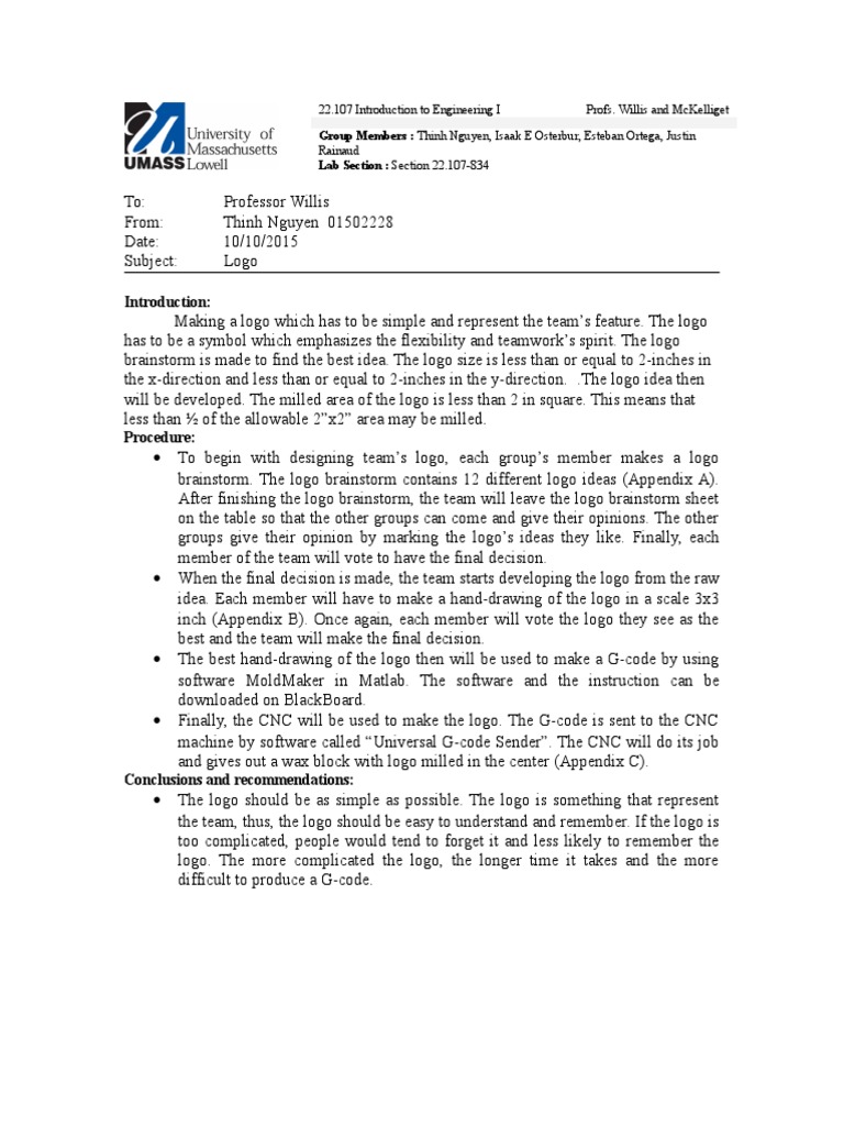 Logo Project Memo Template 25107 | PDF | Numerical Control | Software