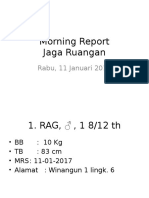 Morning Report Jaga Ruangan: Rabu, 11 Januari 2017