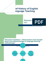 A Brief History of English Language Teaching: Richards & Rodgers Ch1