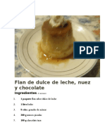 RECETA de Flan de Dulce de Leche