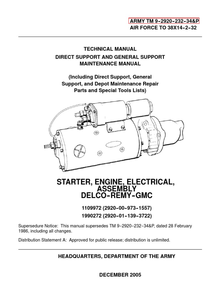 Delco Remy GMCSTARTER, ENGINE, ELECTRICAL, ASSEMBLY | PDF