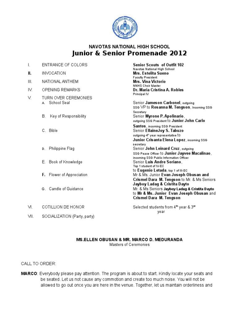 87552041-JS-Prom-Program-Script.docx | Prayer | Leisure | Free 30-day ...