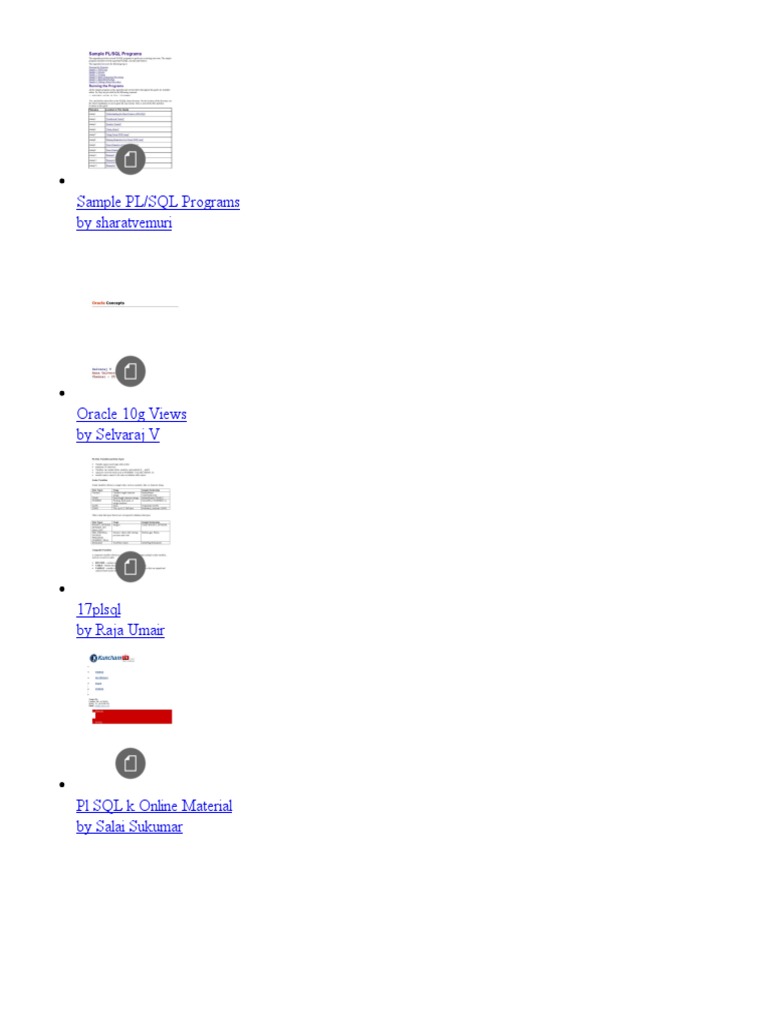 Sample PL/SQL Programs by Sharatvemuri | PDF