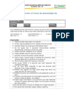 Test para Determinar El Canal de Aprendizaje de Preferencia