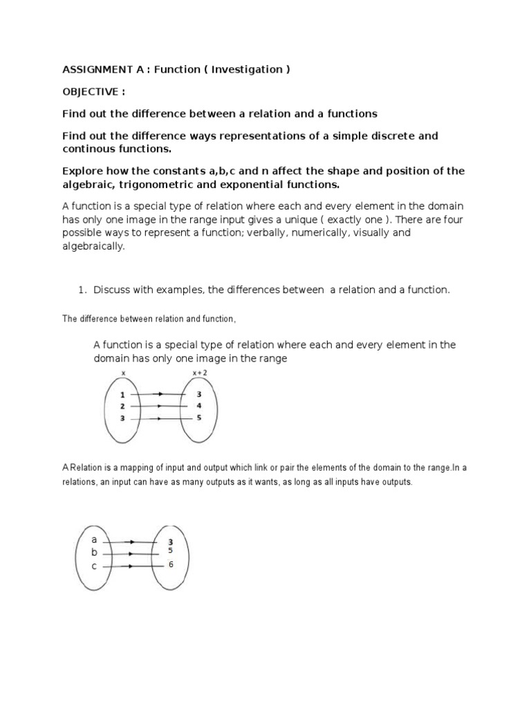 The difference between relation and function pdf function