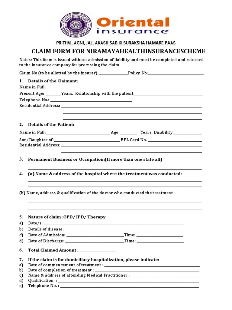 Claim Form New | PDF | Physician | Pathology