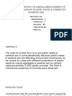 Experimental Study On Partial Replacement of Coarse Aggregate by Plastic Waste & Cement by Sawdust Ash