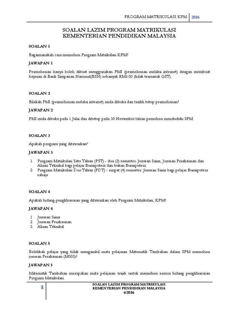 Matrik Gagal Pdf