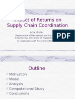 Impact of Returns On Supply Chain Coordination