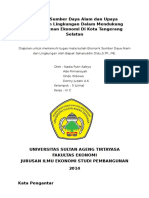 Potensi Sumber Daya Alam Dan Upaya Pelestarian Lingkungan Dalam Mendukung Pembangunan Ekonomi Di Kota Tangerang Selatan