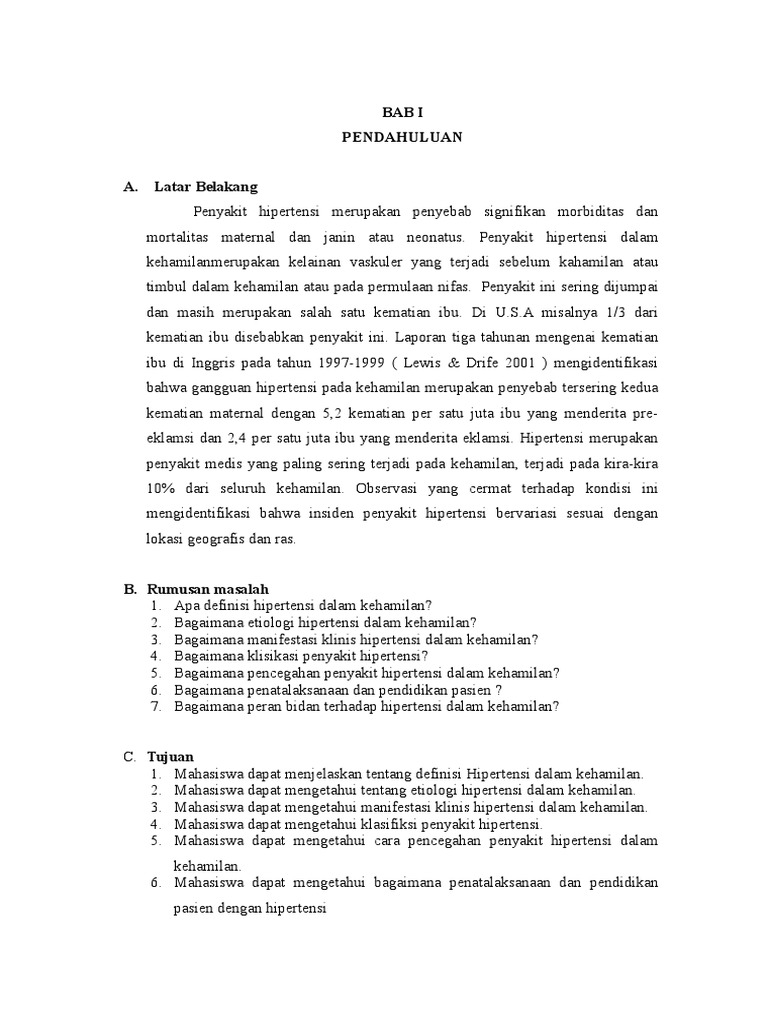 Makalah Hipertensi Dalam Kehamilan 1