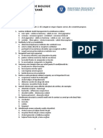 2015 - Biologie - Judeteana - Clasa A VII-a - Subiecte+Barem