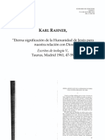 Karl Rahner - Eterna Significación de La Humanidad