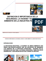 Definición e Importancia de La Seguridad La Higiene y El Medio Ambiente en La Industria Petrolera