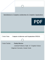 l1_introduction to Computer Architecture & Computer Organization