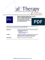 Delivery of Physical Therapy in The Acute Care Setting - A Population Based Study