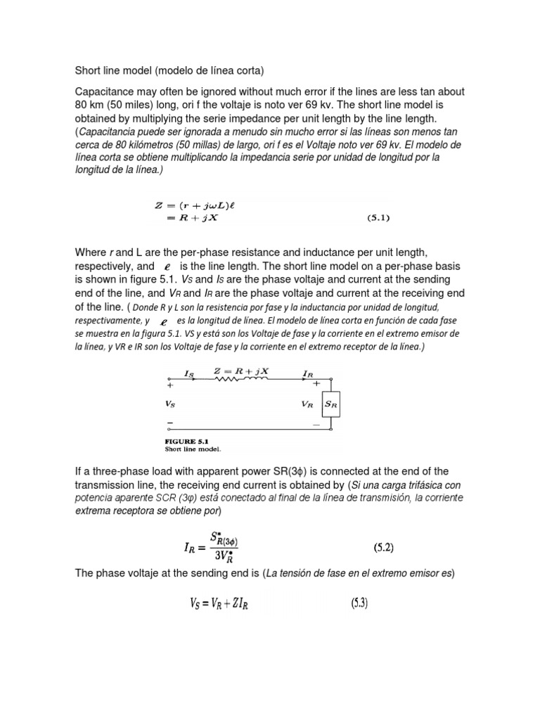 Short Line Model Unidas 4.2 | PDF | Transmisión de energía eléctrica ...