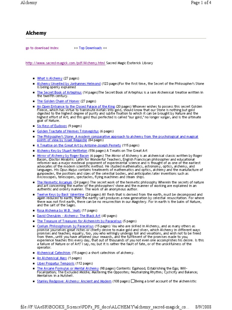 Comprehensive Alchemy Resource Guide | PDF | Hermes Trismegistus | Alchemy