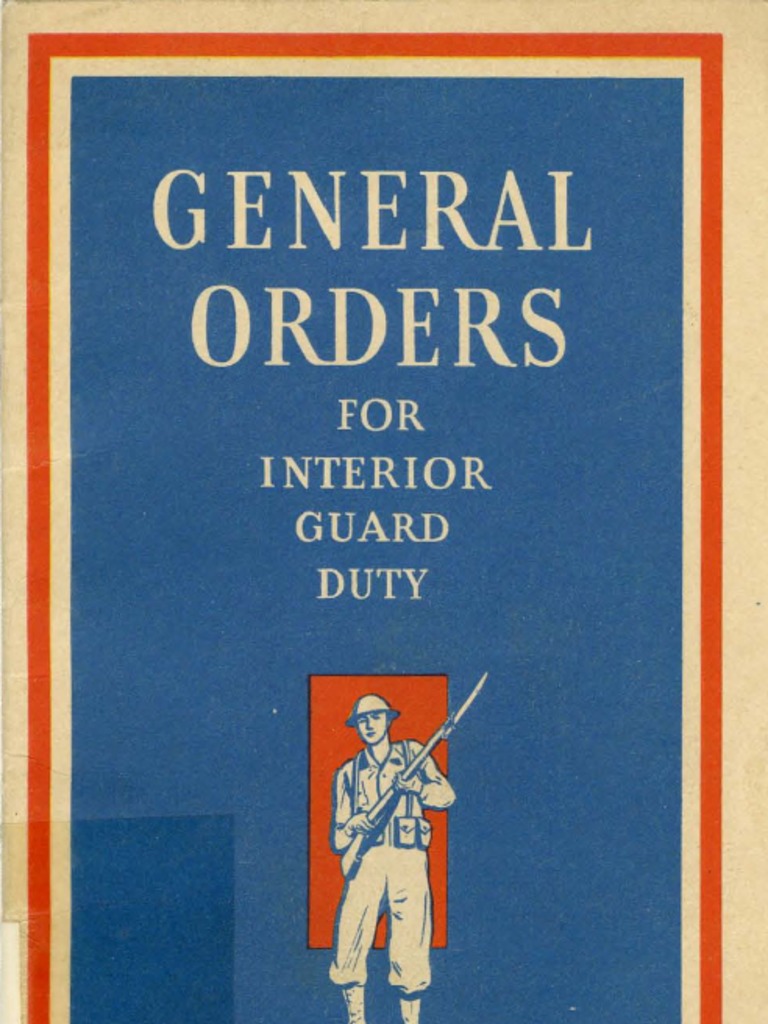 WWII 1941 Army Guard Duty Guide PDF Officer (Armed Forces