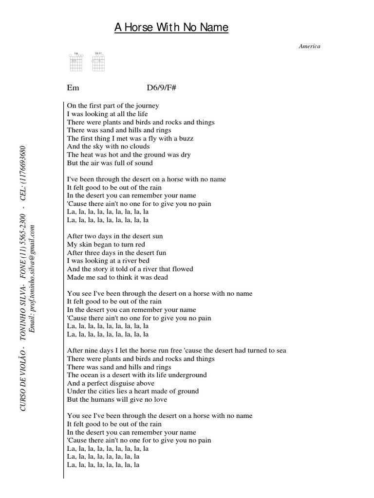 01A Horse With No Name Com Acordes Desert Earth & Life Sciences