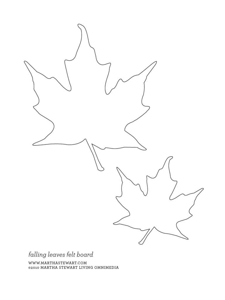 Falling Leaves Felt Board Template | PDF