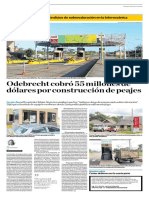 Odebrecht cobró US$55 millones por construcción de peajes