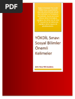 YÖKDİL Sosyal Bilimler Alanı Kelime Listesi - Zafer Hoca YDS Academy PDF