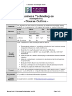 E-Business Technologies - Course Outline - : Objective Name Office Ext E-Mail