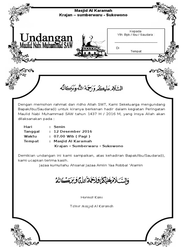 Undangan Maulid