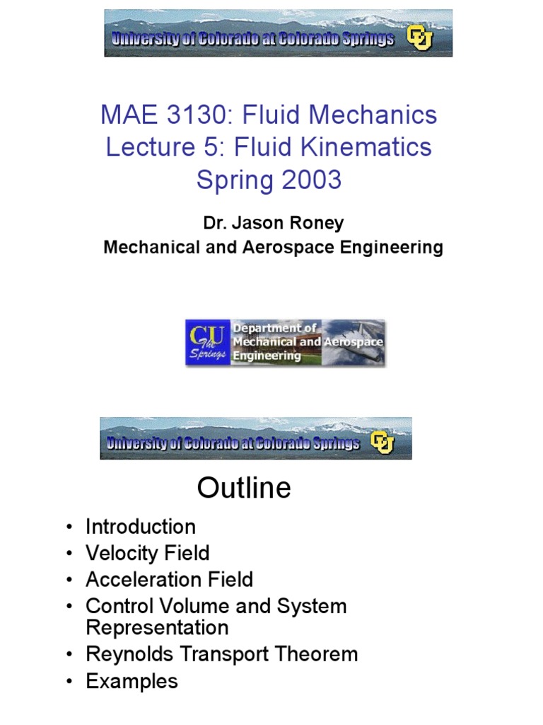 Lecture 5 PDF Fluid Dynamics Continuum Mechanics