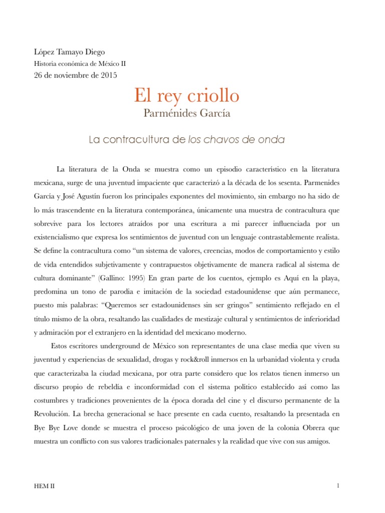 El Rey Criollo PDF | PDF