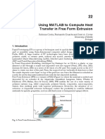 Using MATLAB To Compute Heat Transfer in Free Form Extrusion