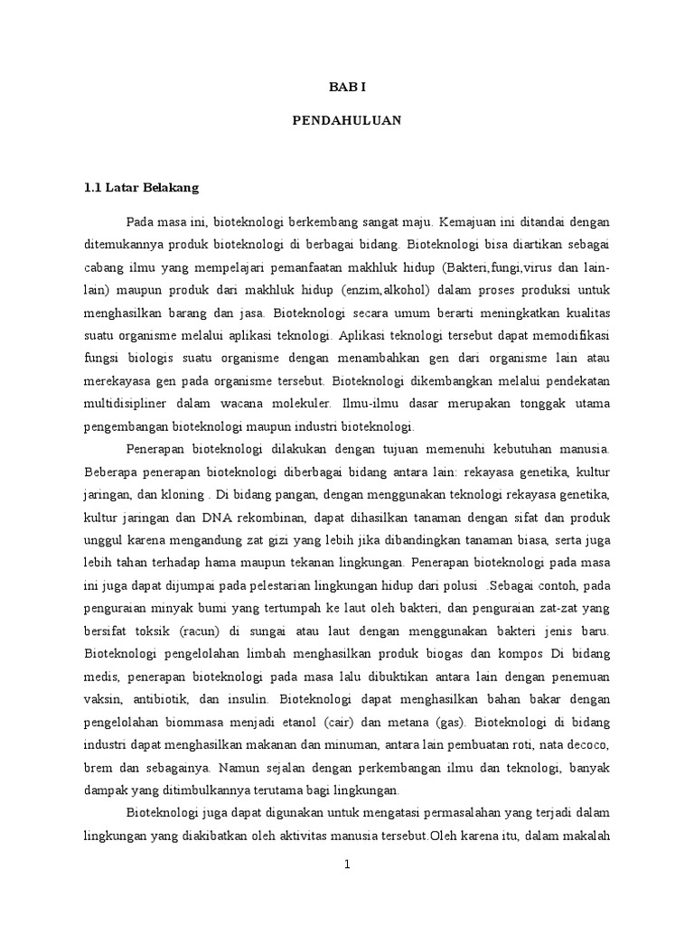 Makalah Biotek Lingkungan Lengkap