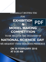 Exhibition & Model Making Competition National Science Day: Cordially Invites You FOR