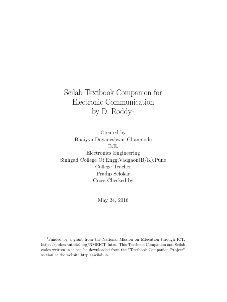 Electronic Communication by Danis Roddy PDF Modulation