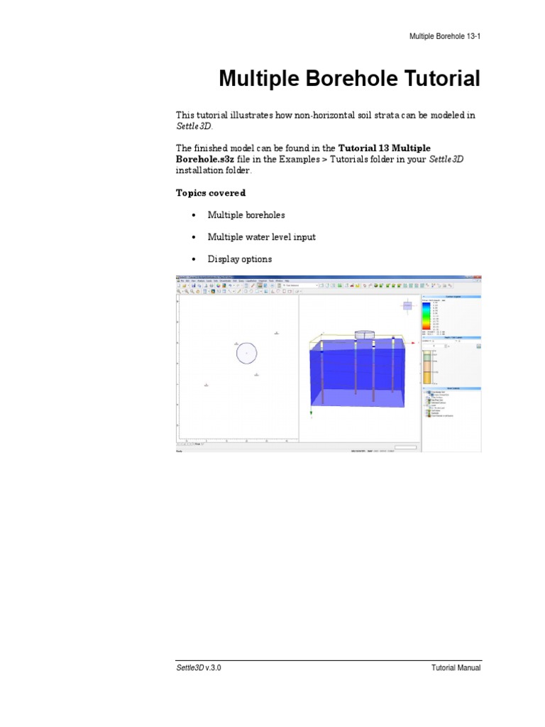 Multiple Borehole Modeling in Settle3D | PDF | Groundwater | Soil